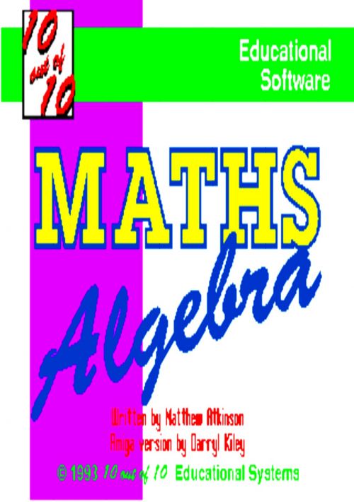 10 Out Of 10 - Maths Algebra_Disk1 game thumb