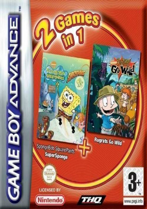 2 In 1 - SpongeBob Squarepants - Supersponge & Rugrats - Go Wild (E) game thumb