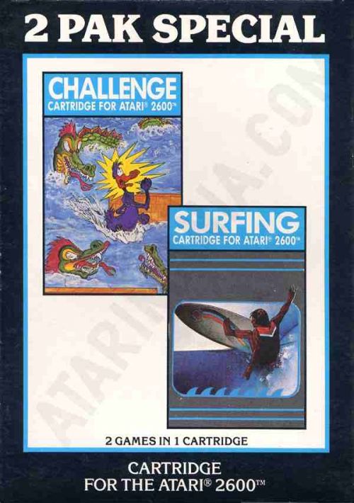  2 Pak Black - Challenge, Surfing (HES) (PAL) game thumb