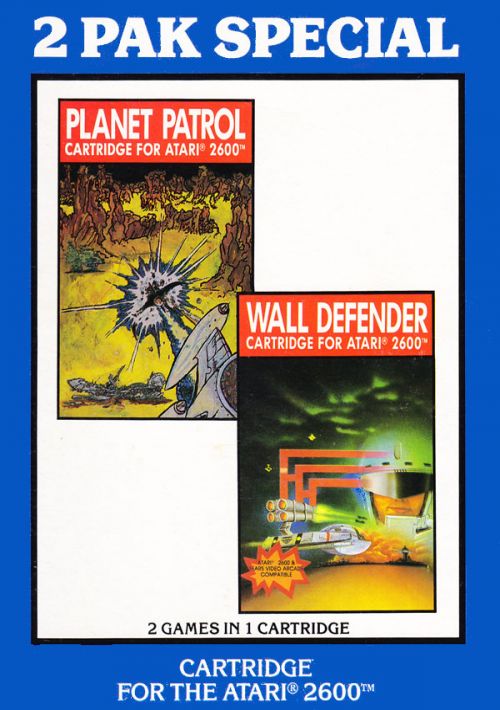 2 Pak Special Dark Blue - Planet Patrol,Wall Defender (1990) (HES) (PAL) game thumb