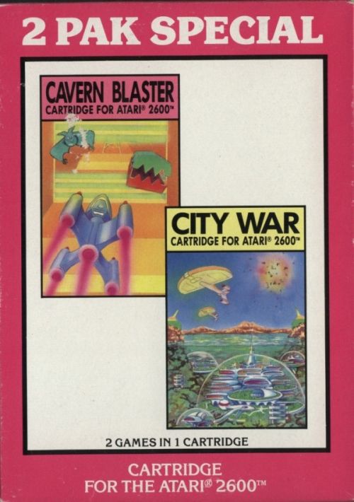  2 Pak Special Magenta - CaveBlast,City War (1992) (HES) (PAL) game thumb