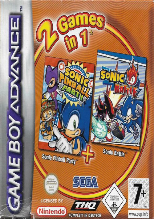 2 In 1 - Sonic Advance & Sonic Pinball Party (EU) game thumb