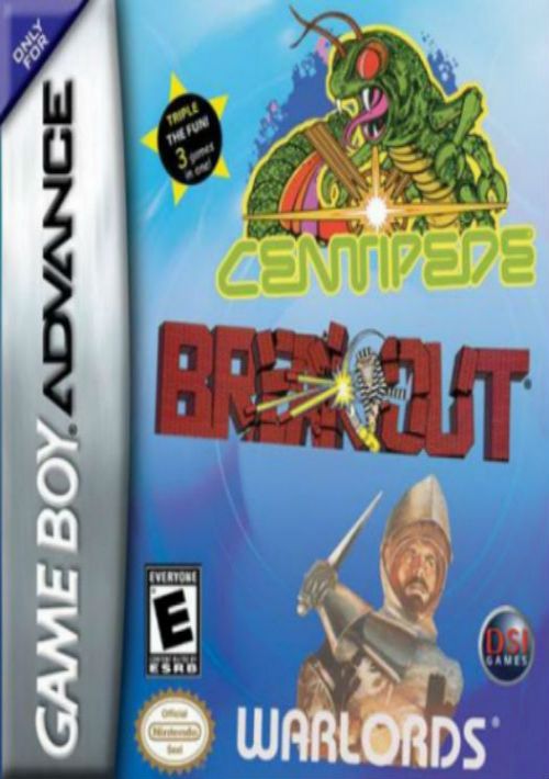 3 In 1 - Break Out Centipede Warlords GBA game thumb