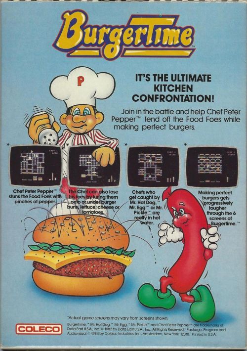 Burgertime (1984)(Coleco) game thumb