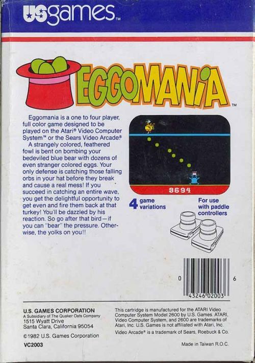 Eggomania (1982) (US Games) game thumb