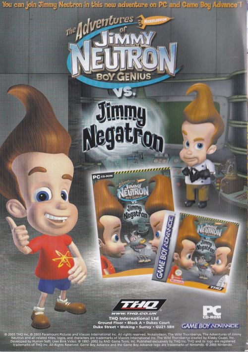  Jimmy Neutron Vs. Jimmy Negatron (E) game thumb