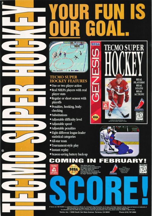 Tecmo Super Hockey game thumb