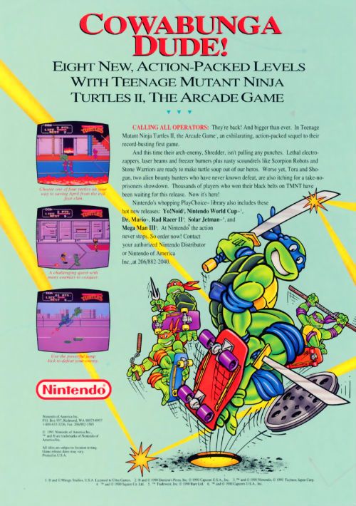 Teenage Mutant Ninja Turtles II - The Arcade Game (PlayChoice-10) game thumb