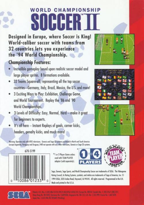 World Championship Soccer II (Europe) game thumb