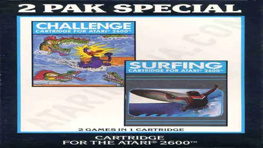  2 Pak Black - Challenge, Surfing (HES) (PAL) game