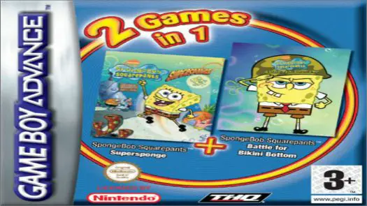 2 In 1 - SpongeBob Squarepants - Supersponge & Battle For Bikini Bottom (Sir VG) game