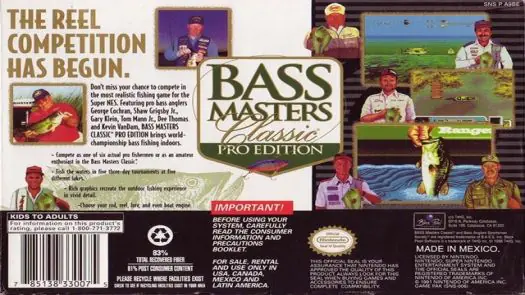 Bass Masters Classic Pro Edition game