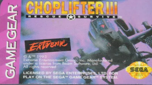 Choplifter III game