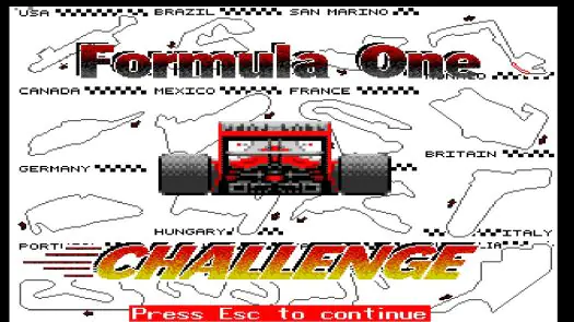 Formula One Challenge game