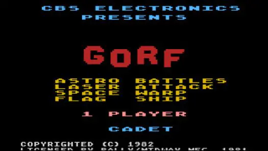 Gorf (1982) (CBS) game