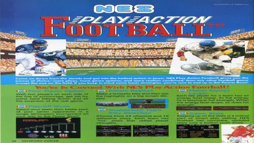 NES Play Action Football game