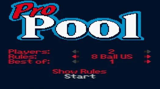 Pro Pool game