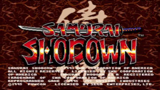 Samurai Shodown (U) game