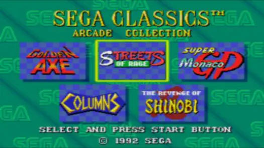 Sega Classics 5-in-1 (U) game