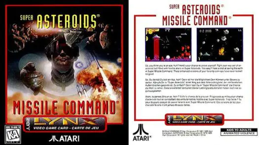 Super Asteroids, Missile Command game