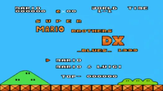 Super Mario Bros DX Blues (SMB1 Hack) game