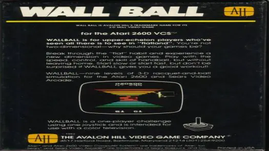 Wall Ball (1983) (Avalon Hill) game